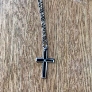 Stainless Steel Silver Cross Chain